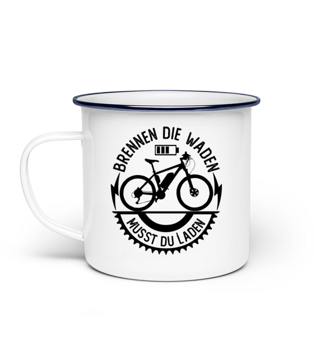 Brennen die Waden musst du laden - Emaille Tasse e-bike Default Title