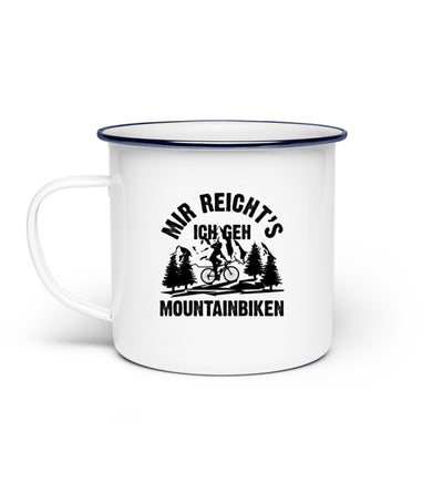 Mir reicht's ich geh mountainbiken - Emaille Tasse mountainbike Default Title