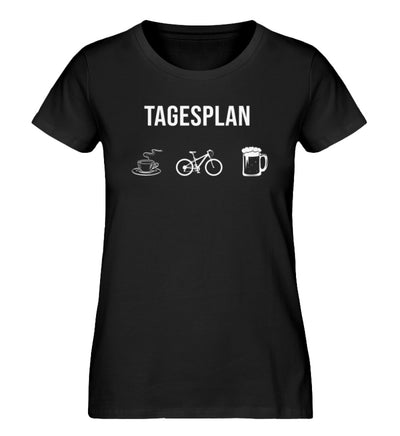 Tagesplan Kaffee, Fahrrad und Bier- Damen Premium Organic T-Shirt Schwarz