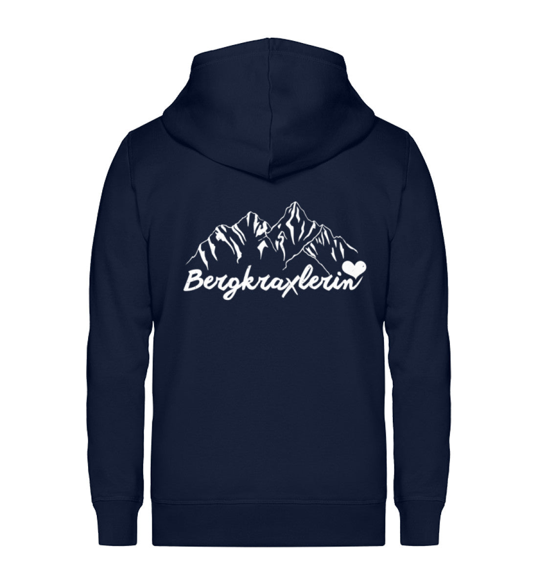 Bergkraxlerin - Unisex Premium Organic Sweatjacke berge wandern Navyblau