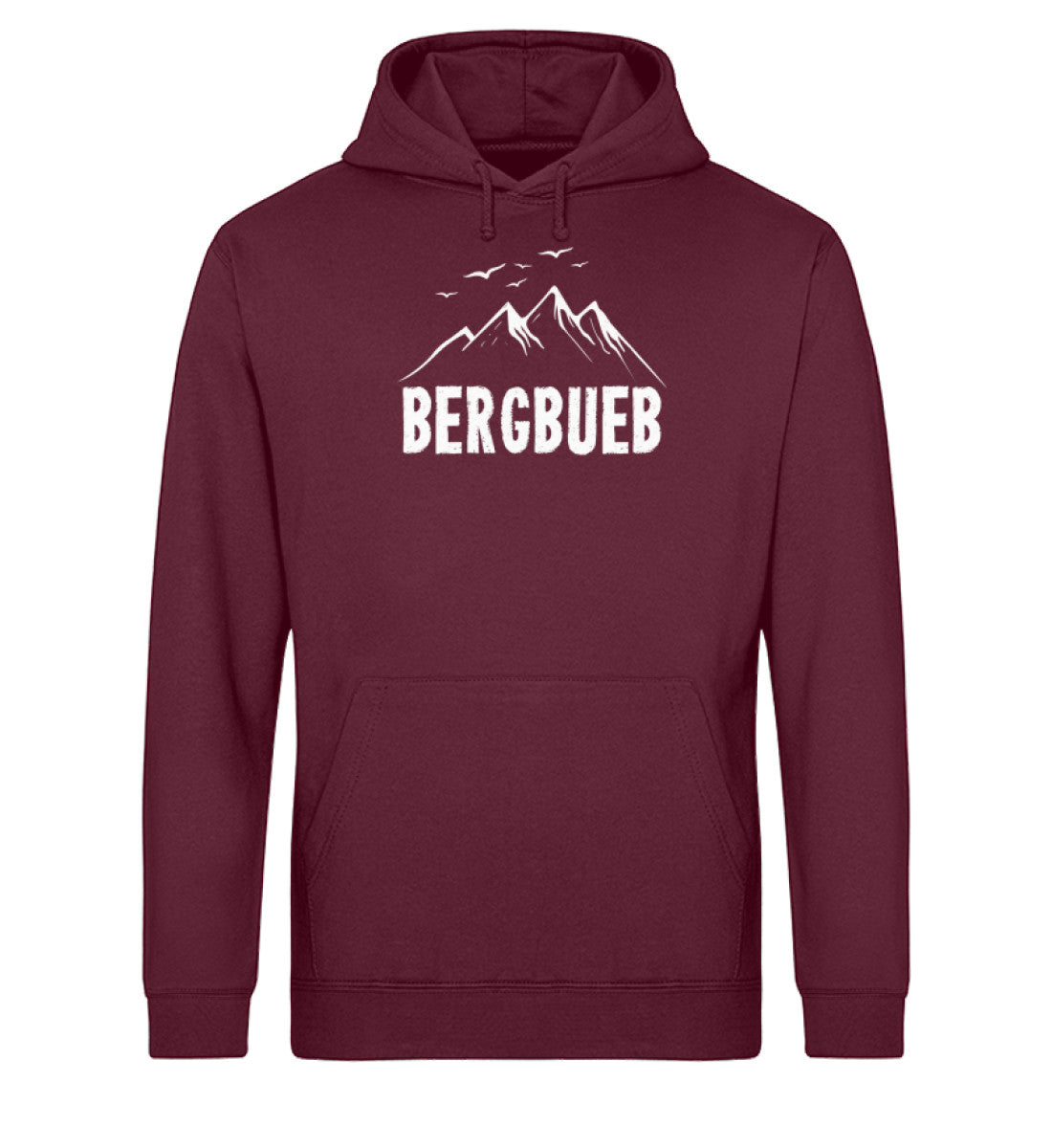 Bergbueb - Unisex Organic Hoodie berge Weinrot