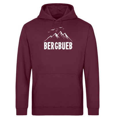 Bergbueb - Unisex Organic Hoodie berge Weinrot