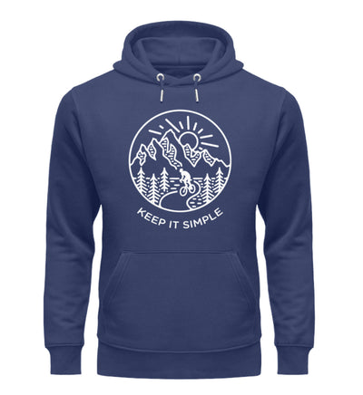 Keep it Simple - Unisex Premium Organic Hoodie fahrrad Navyblau