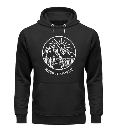 Keep it Simple - Unisex Premium Organic Hoodie fahrrad Schwarz