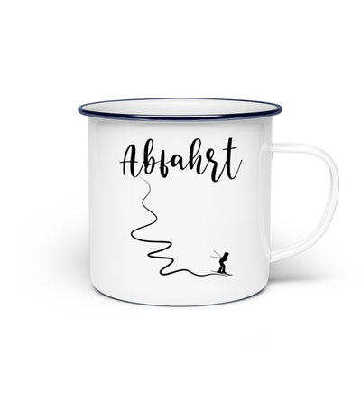 Abfahrt - Emaille Tasse ski