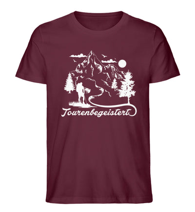 Tourenbegeistert - Herren Premium Organic T-Shirt Weinrot