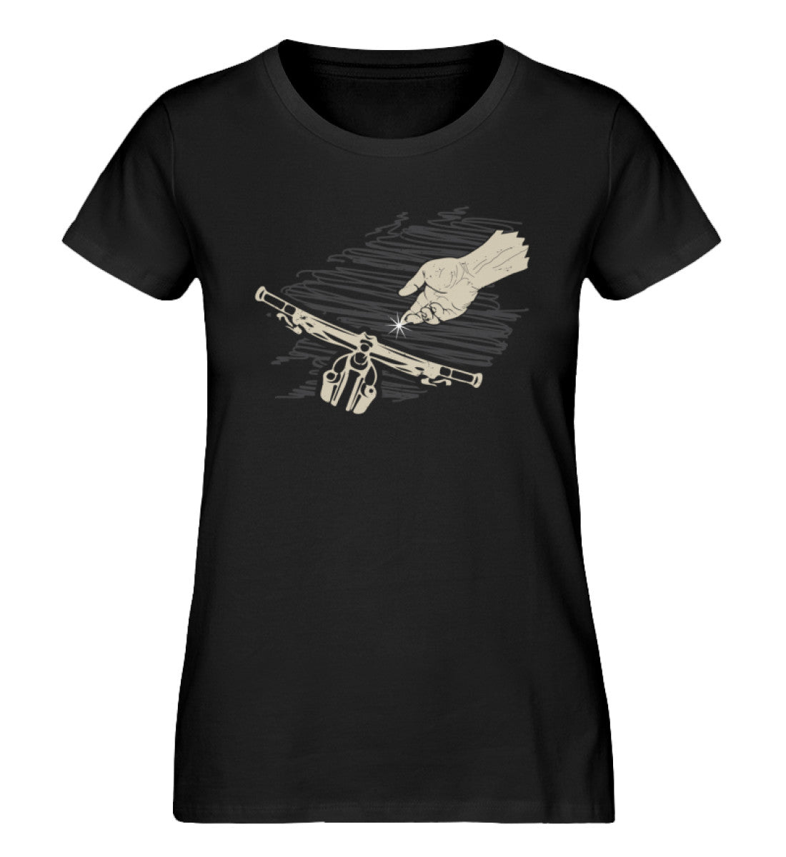 Stay with me- Damen Organic T-Shirt fahrrad mountainbike Schwarz