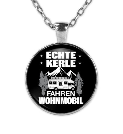 Echte Kerle fahren Wohnmobil - Halskette mit Anhänger camping Silber