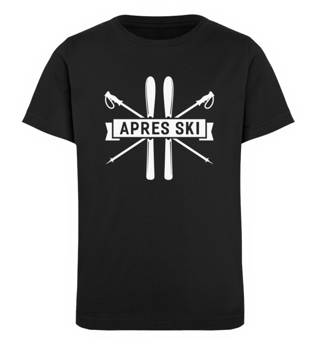 Apres Ski - Kinder Premium Organic T-Shirt ski Schwarz