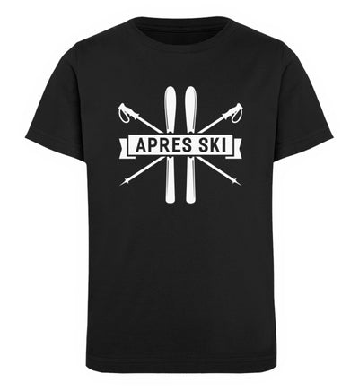 Apres Ski - Kinder Premium Organic T-Shirt ski Schwarz