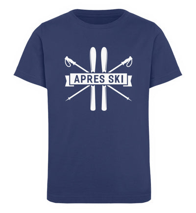 Apres Ski - Kinder Premium Organic T-Shirt ski Navyblau