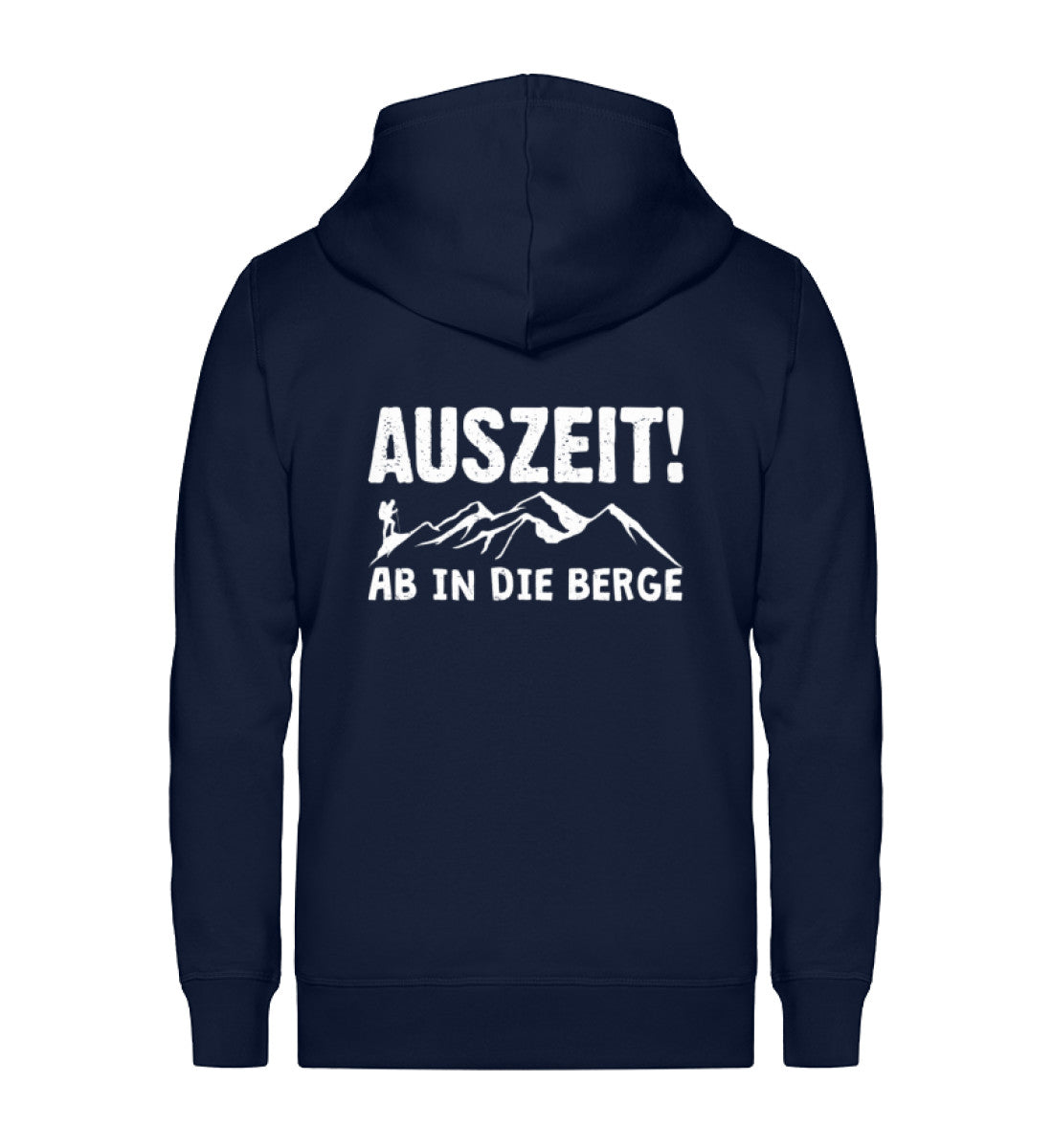 Auszeit, ab in die Berge - Unisex Premium Organic Sweatjacke berge wandern Navyblau