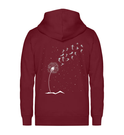 Ski Pusteblume - Unisex Premium Organic Sweatjacke klettern ski Weinrot