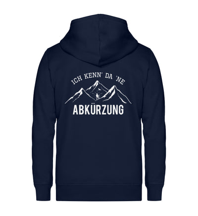 Ich kenne da ne Abkürzung - Unisex Premium Organic Sweatjacke berge wandern Navyblau