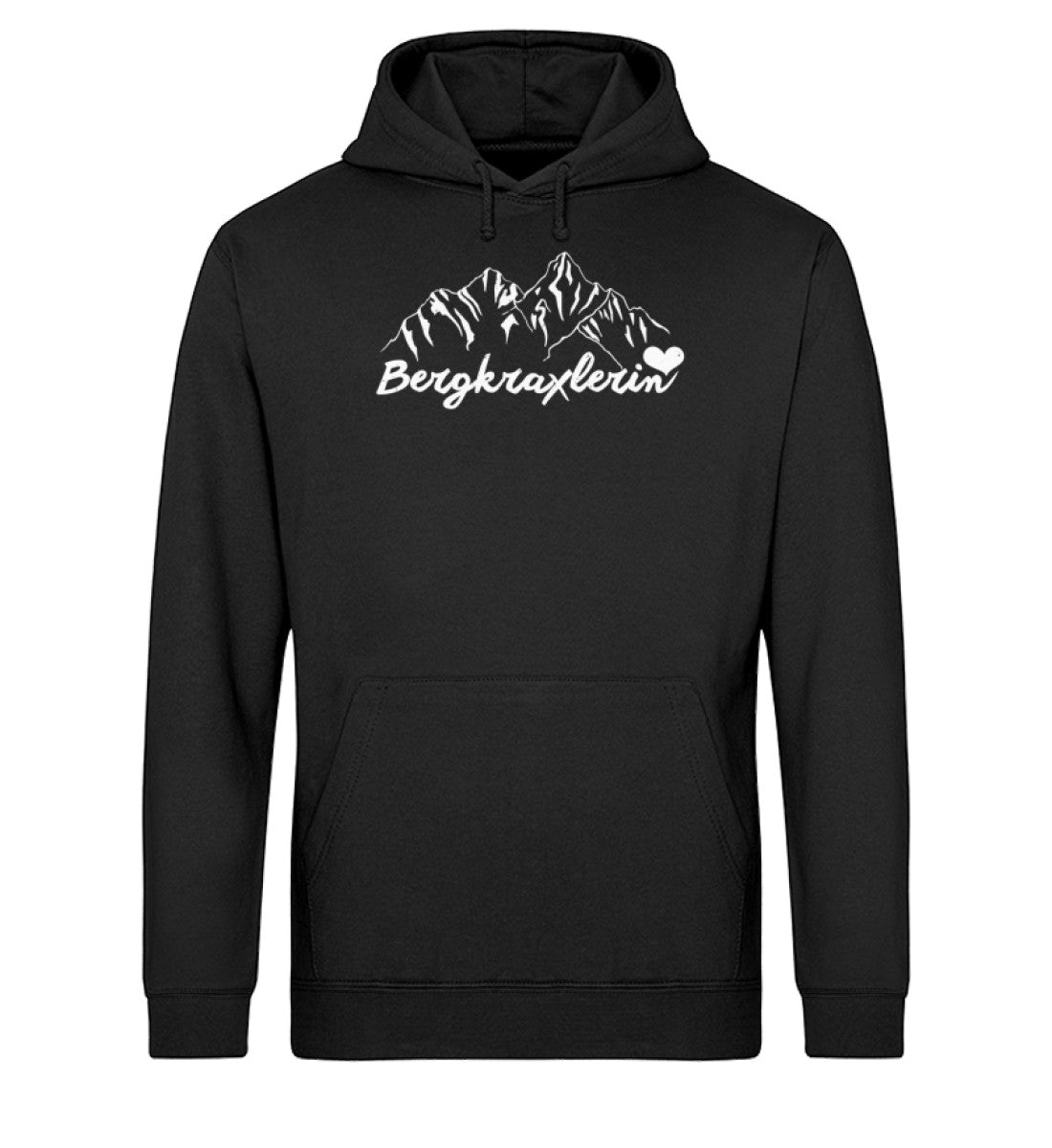 Bergkraxlerin - Unisex Organic Hoodie berge wandern Schwarz