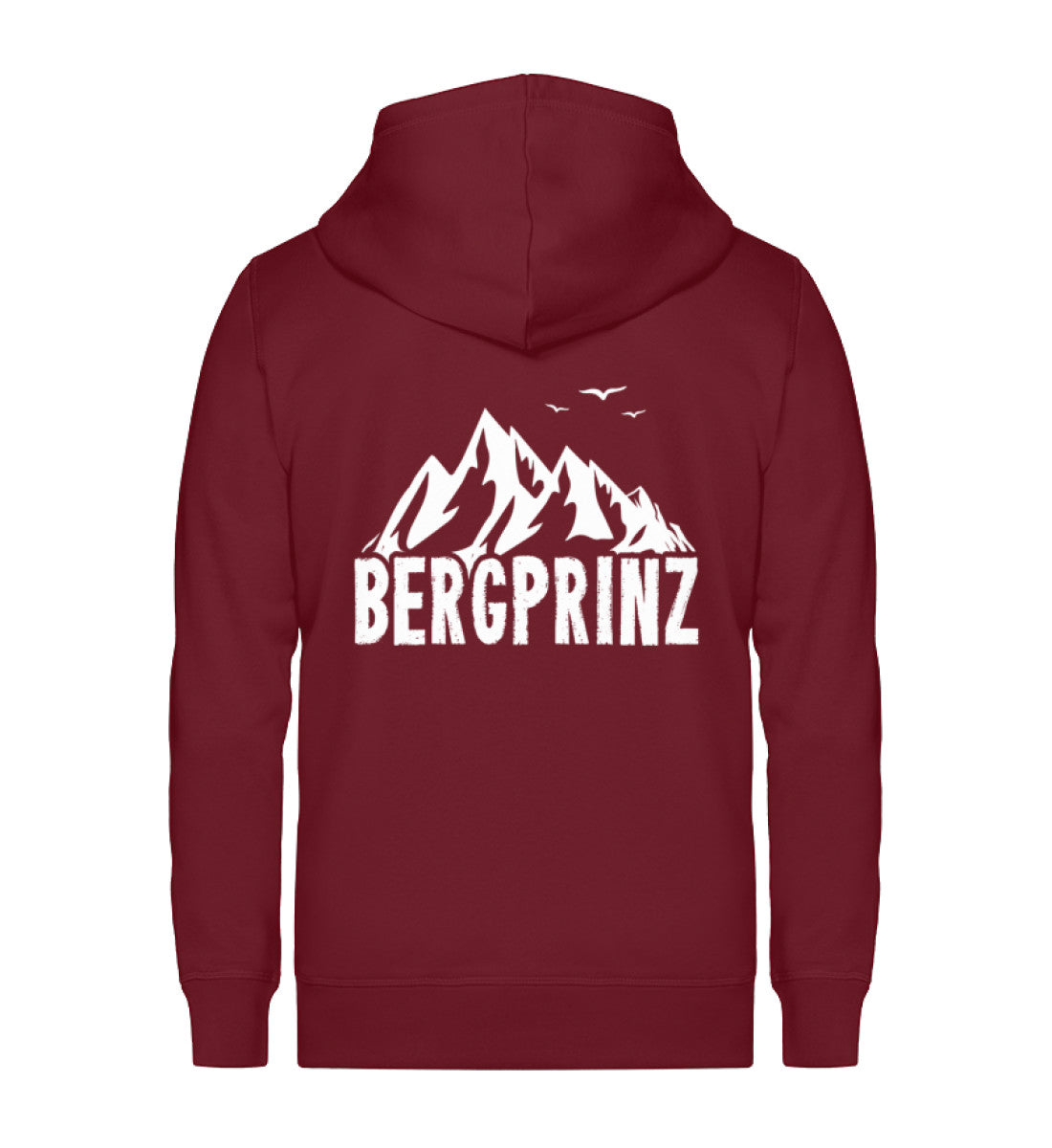 Bergprinz - Unisex Premium Organic Sweatjacke berge Weinrot