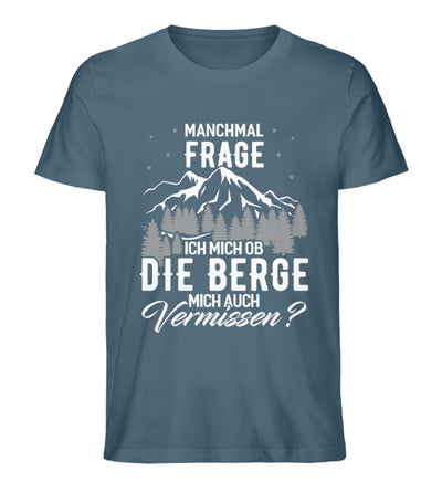 Ob die Berge mich auch vermissen - Herren Premium Organic T-Shirt berge wandern Stargazer