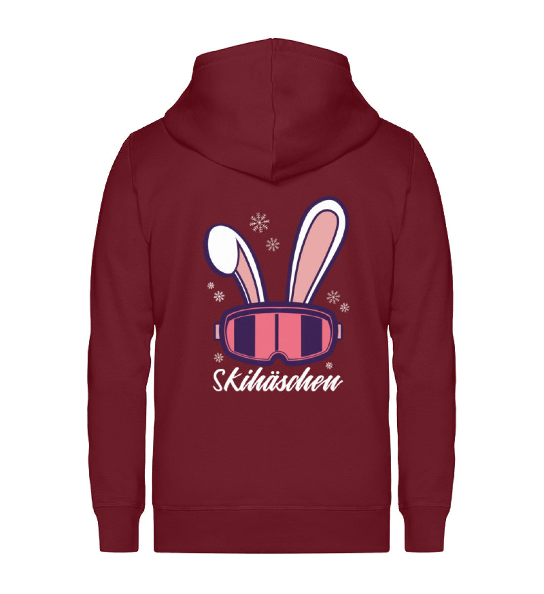 Skihäschen - (S.K) - Unisex Premium Organic Sweatjacke klettern Weinrot