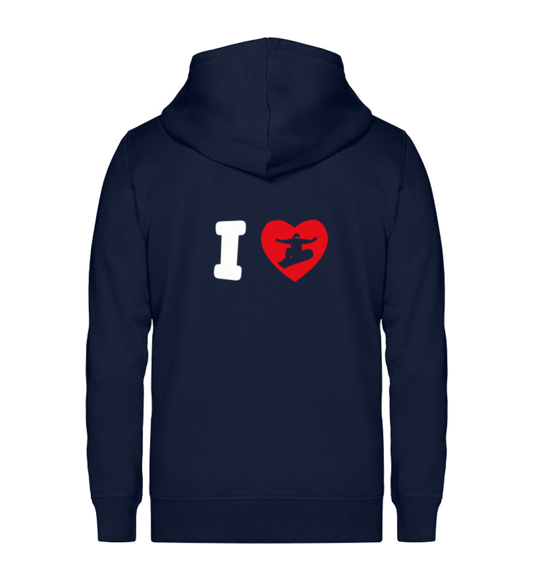 I Love Snowboard - Unisex Premium Organic Sweatjacke snowboarden Navyblau