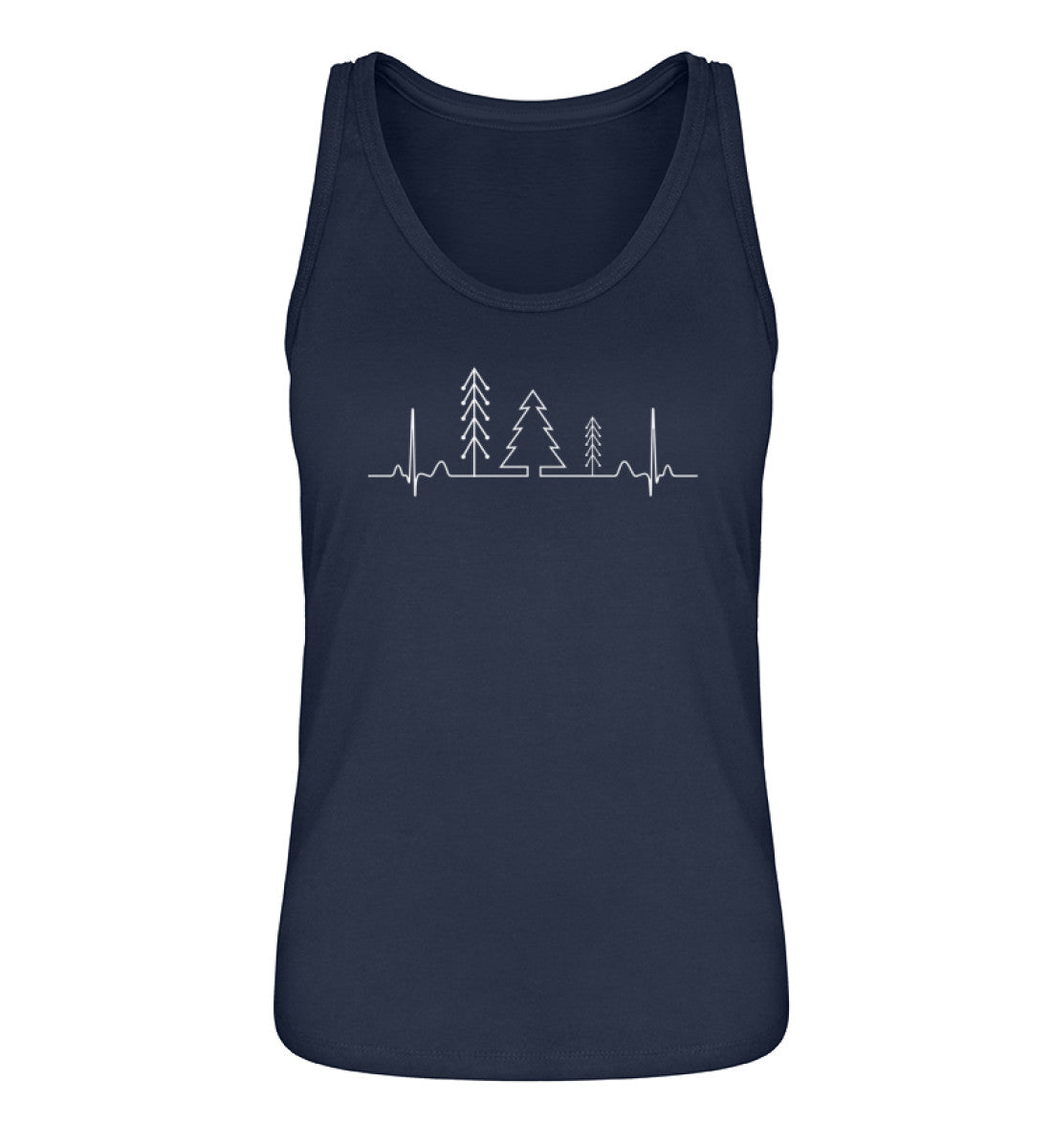 Herzschlag Wald - Damen Organic Tanktop camping wandern Navyblau