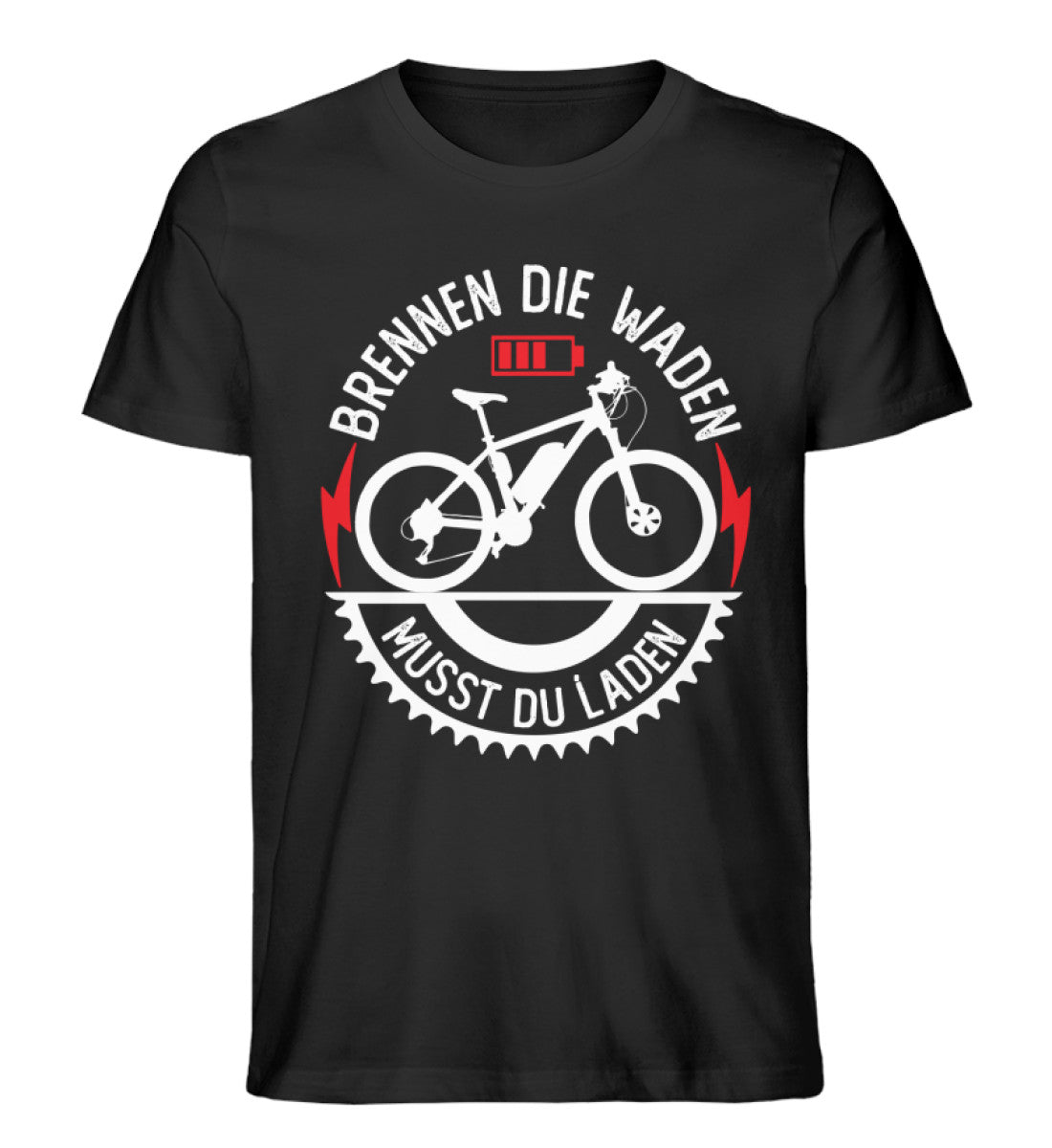 Brennen die Waden musst du laden - Herren Organic T-Shirt e-bike Schwarz