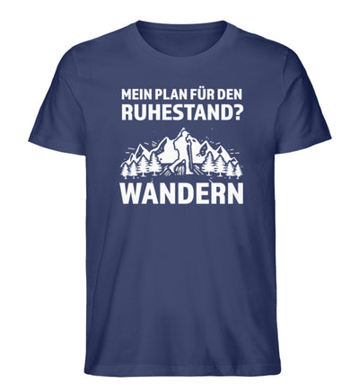 Plan für den Ruhestand - Wandern - Herren Organic T-Shirt wandern Navyblau