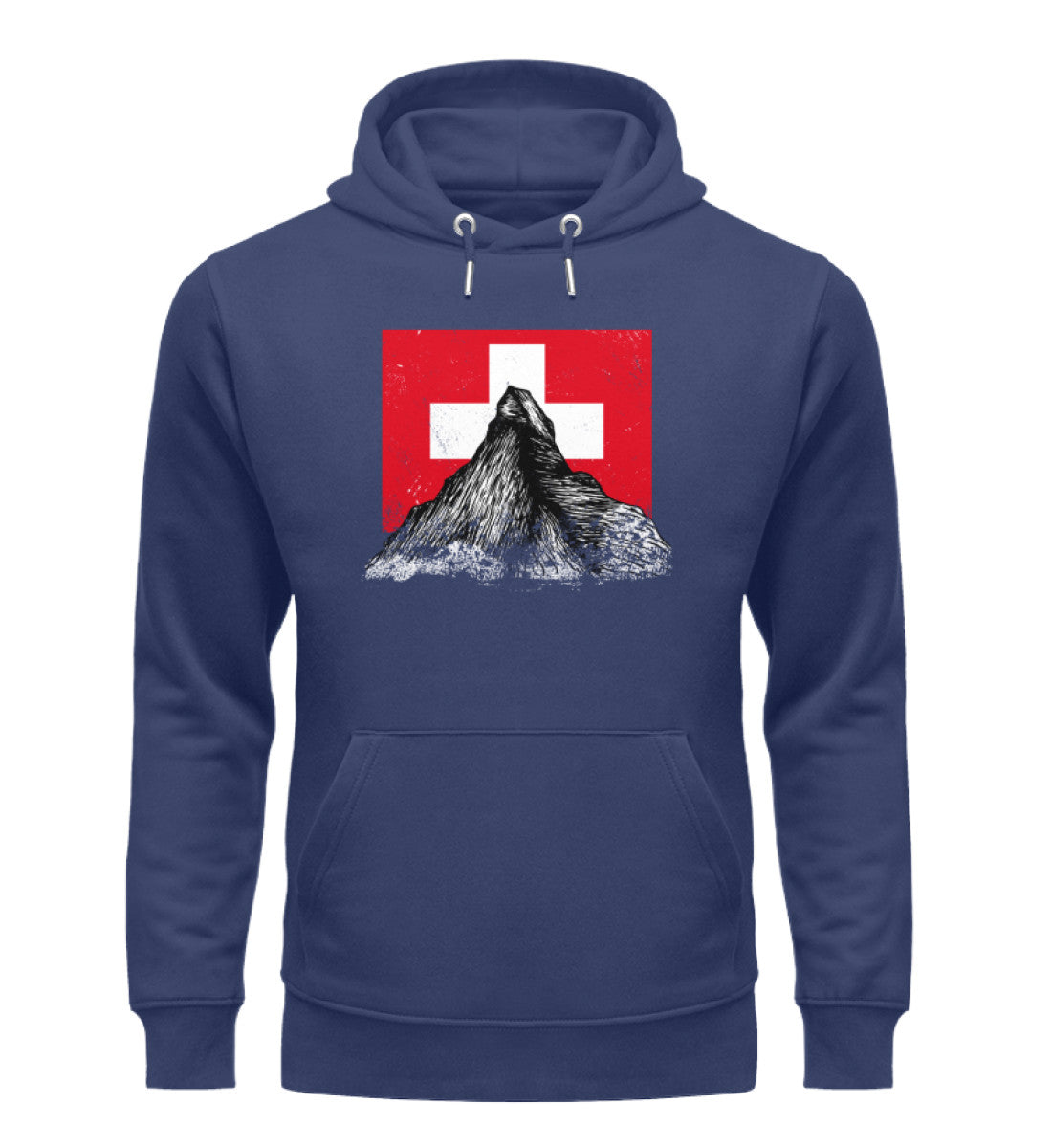 Walliser Alpen Schweiz - Unisex Premium Organic Hoodie Navyblau