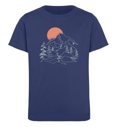 Berglandschaft - Kinder Premium Organic T-Shirt berge Navyblau