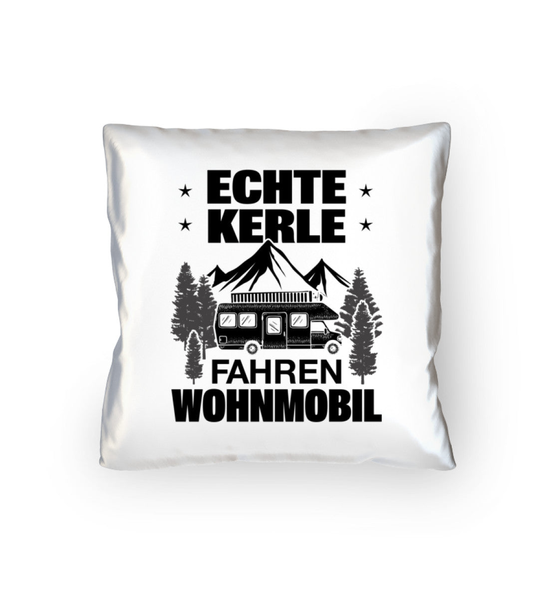 Echte Kerle fahren Wohnmobil - Kissen (40x40cm) camping mountainbike Default Title