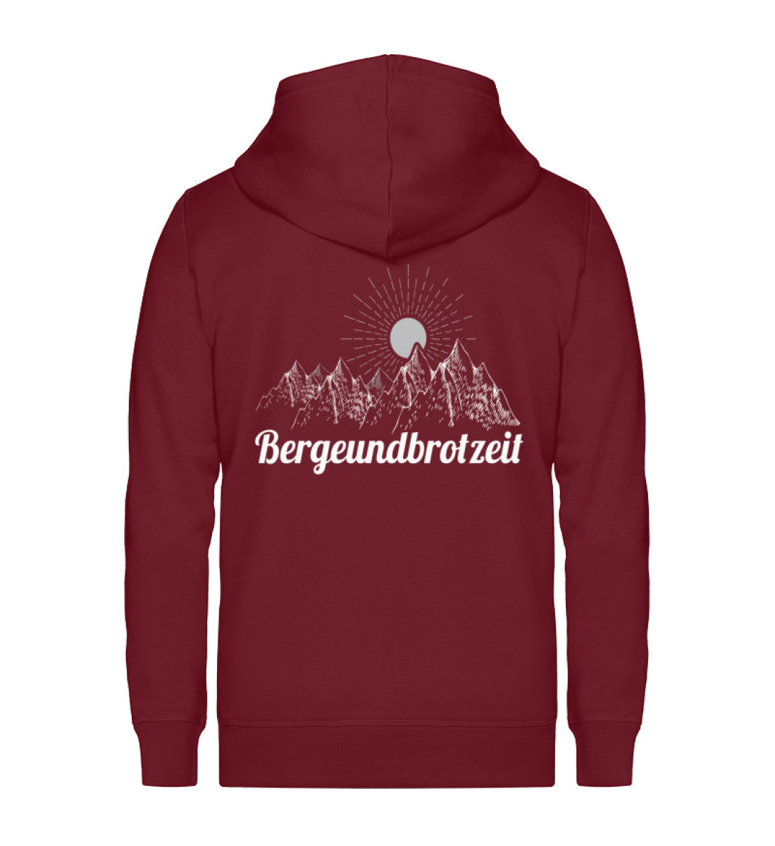 Bergeundbrotzeit - Unisex Premium Organic Sweatjacke berge Weinrot