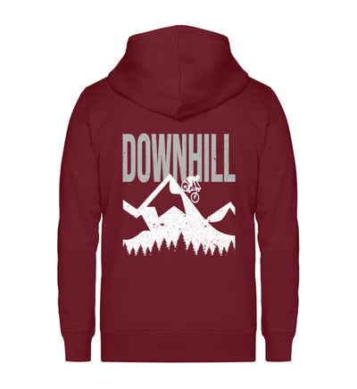 Downhill MTB - Unisex Premium Organic Sweatjacke mountainbike Weinrot