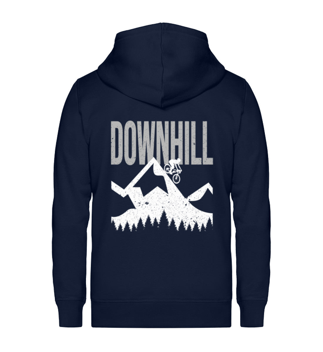 Downhill MTB - Unisex Premium Organic Sweatjacke mountainbike Navyblau