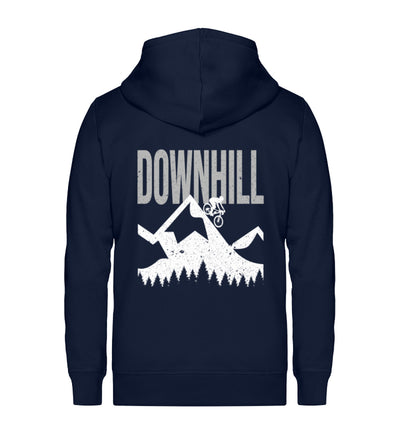 Downhill MTB - Unisex Premium Organic Sweatjacke mountainbike Navyblau