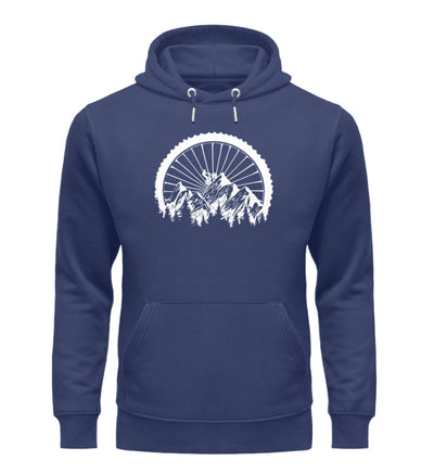 Mountainbike Geometrisch - Unisex Premium Organic Hoodie mountainbike Navyblau