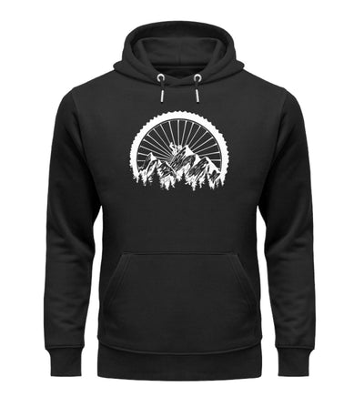 Mountainbike Geometrisch - Unisex Premium Organic Hoodie mountainbike Schwarz