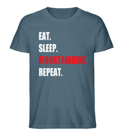 Eat Sleep Mountainbike Repeat - Herren Premium Organic T-Shirt mountainbike Stargazer