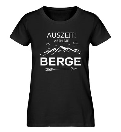 Auszeit ab in die Berge - Damen Premium Organic T-Shirt Schwarz