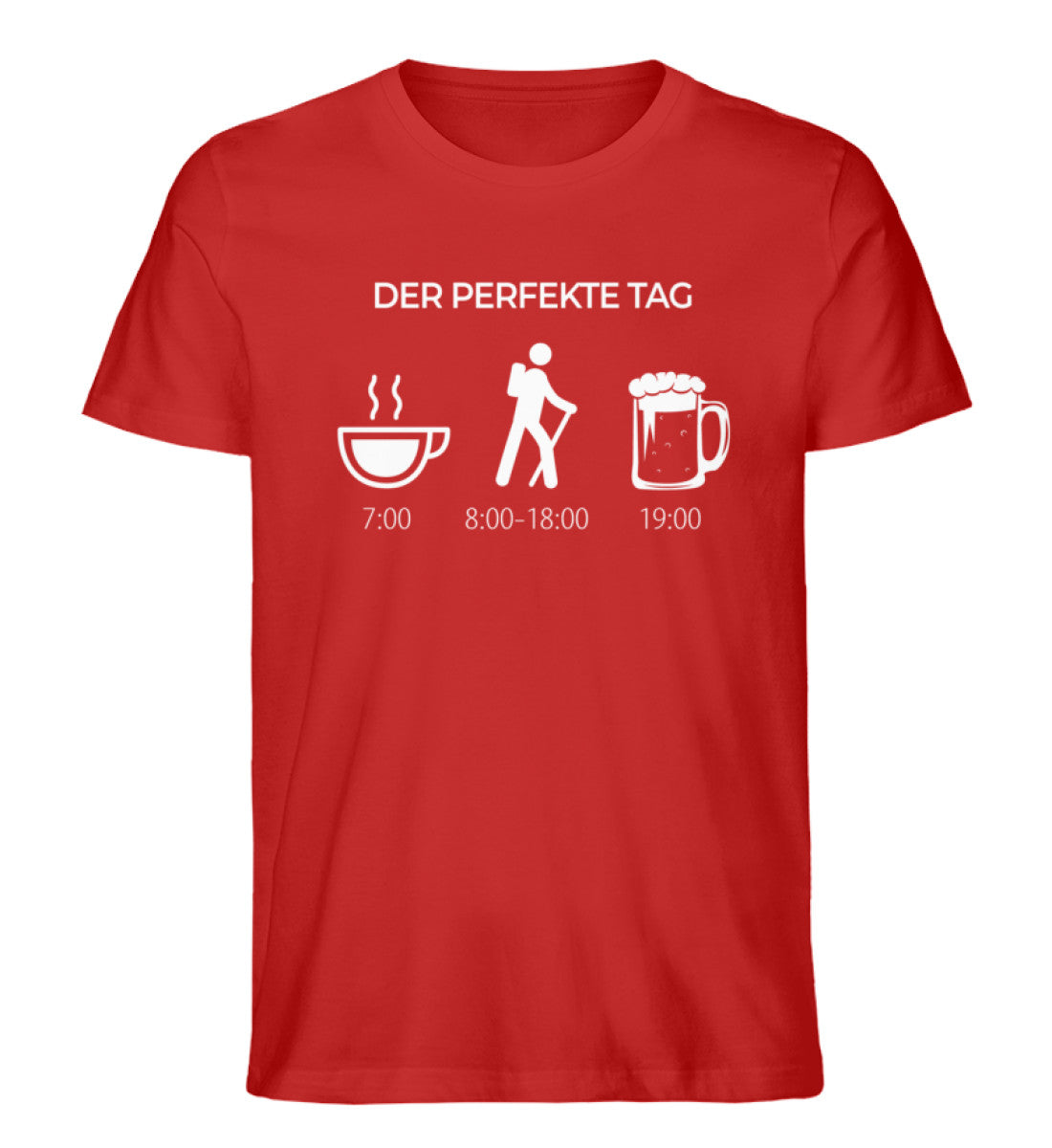 Der perfekte Tag - Herren Organic T-Shirt wandern Rot