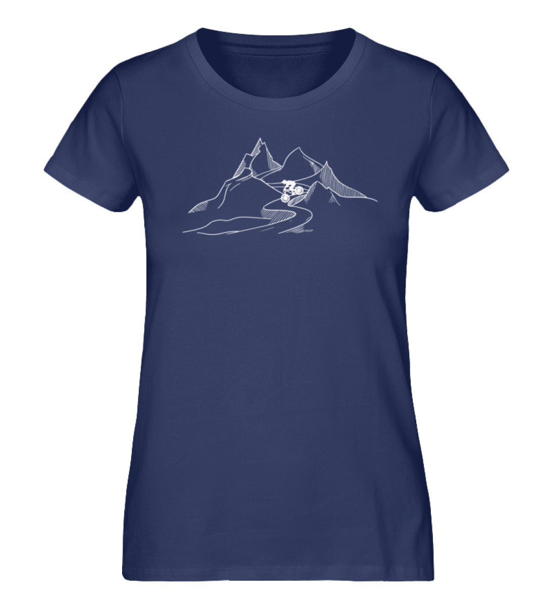 Downhill - Damen Premium Organic T-Shirt mountainbike Navyblau