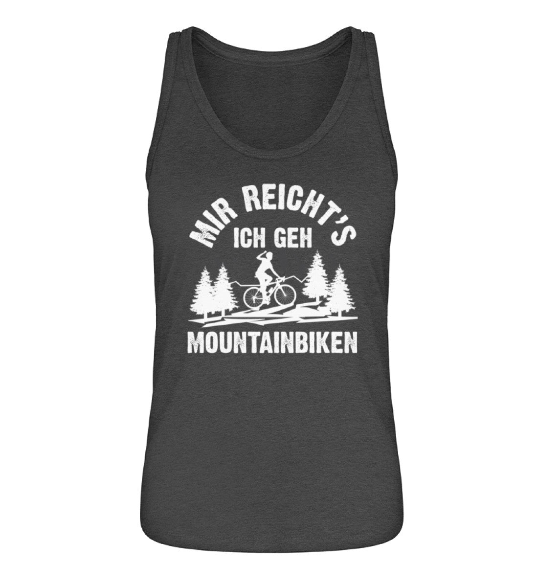 Mir reicht's ich geh mountainbiken - Damen Organic Tanktop mountainbike Grau (meliert)