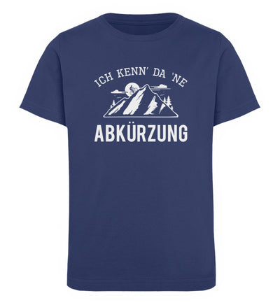 Ich kenn da ne Abkürzung - Kinder Premium Organic T-Shirt mountainbike Navyblau