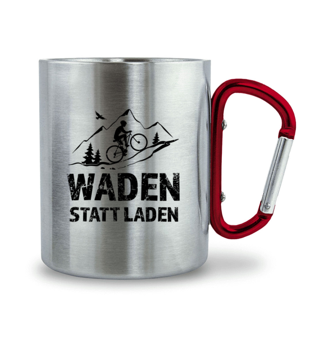 Waden statt laden - Karabiner Tasse fahrrad mountainbike 330ml