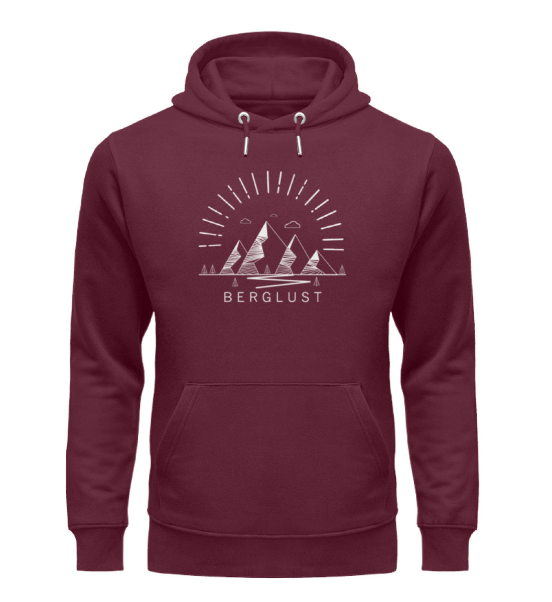 Logo - Unisex Premium Organic Hoodie berge Weinrot