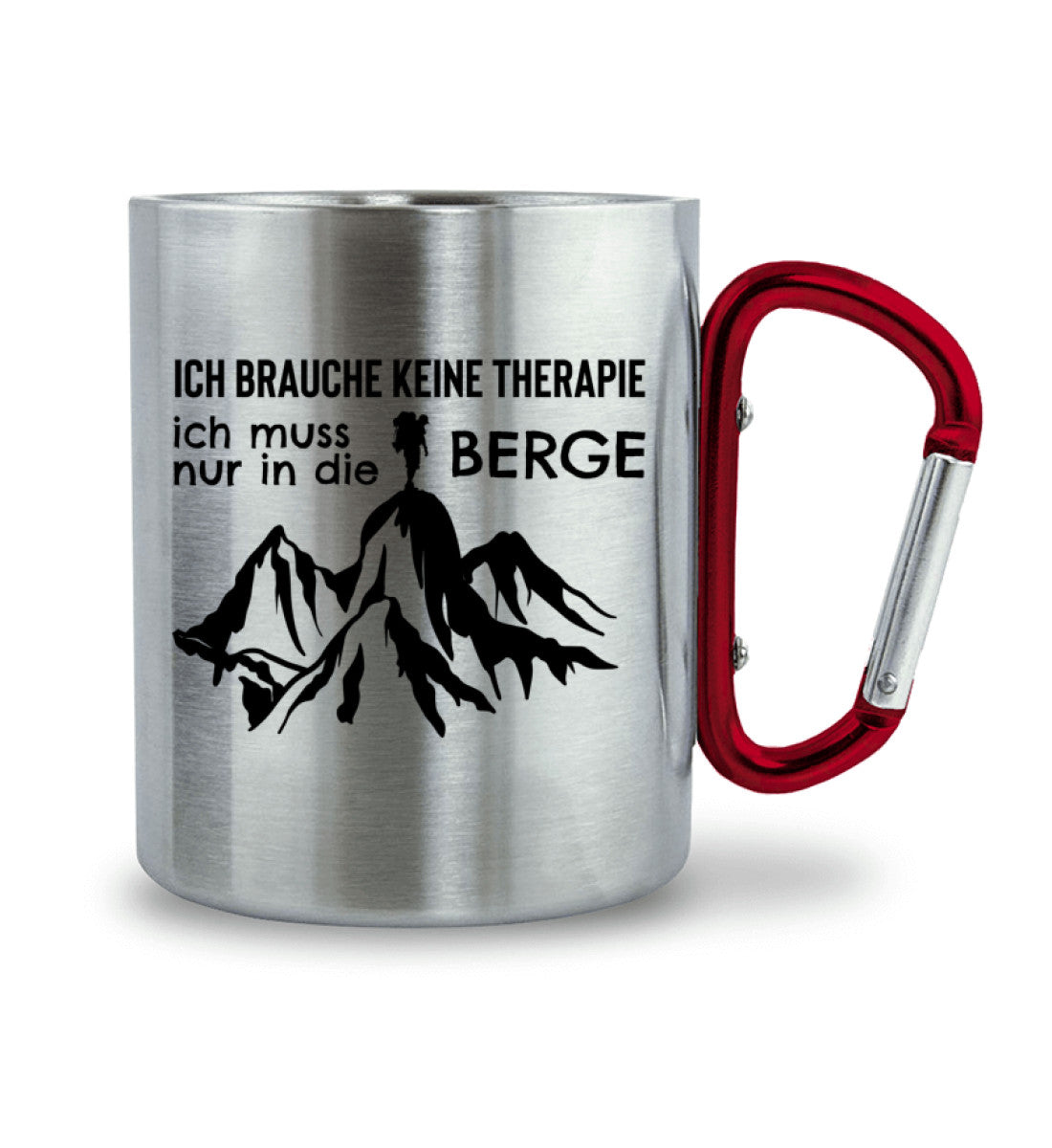 Ich brauche keine Therapie - Karabiner Tasse berge 330ml