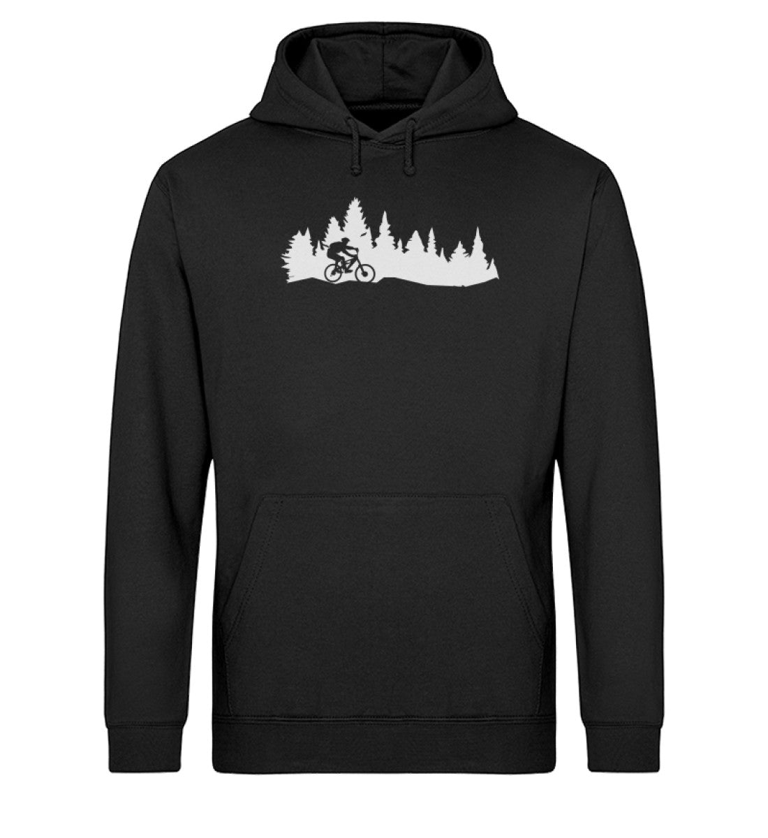 Mountainbiken und Landschaft - Unisex Organic Hoodie mountainbike Schwarz