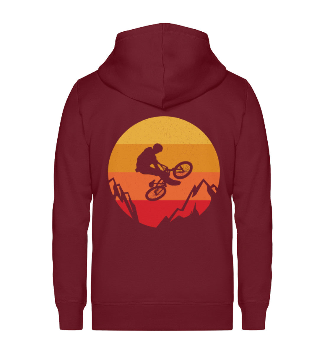 Stuntbiker - Unisex Premium Organic Sweatjacke mountainbike Weinrot