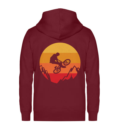 Stuntbiker - Unisex Premium Organic Sweatjacke mountainbike Weinrot