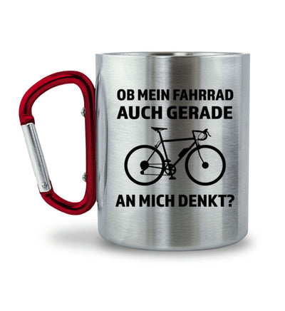 Ob mein Fahrrad gerade an mich denkt- Karabiner Tasse fahrrad