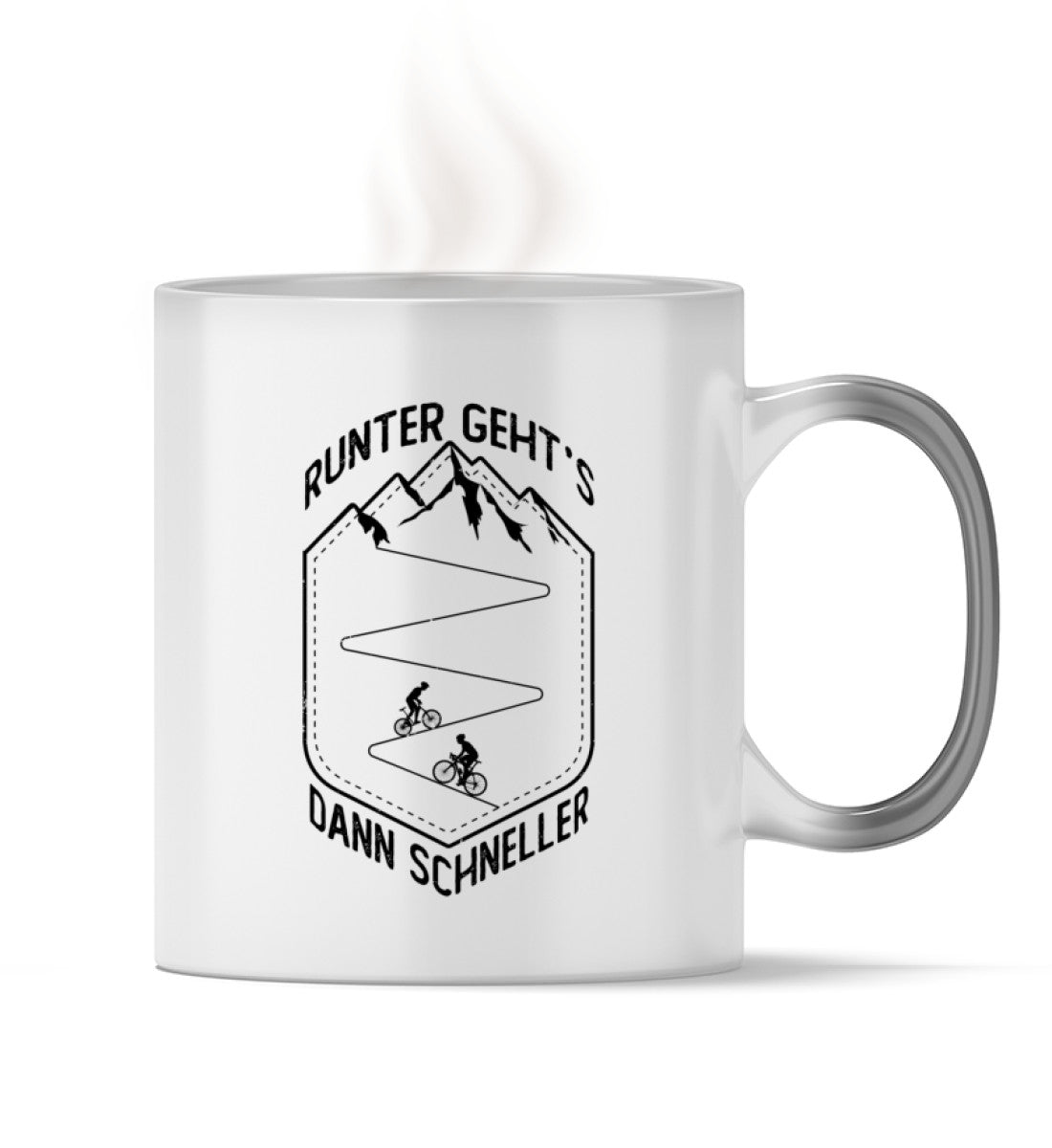 Runter gehts dann schneller - Zauber Tasse fahrrad mountainbike Default Title