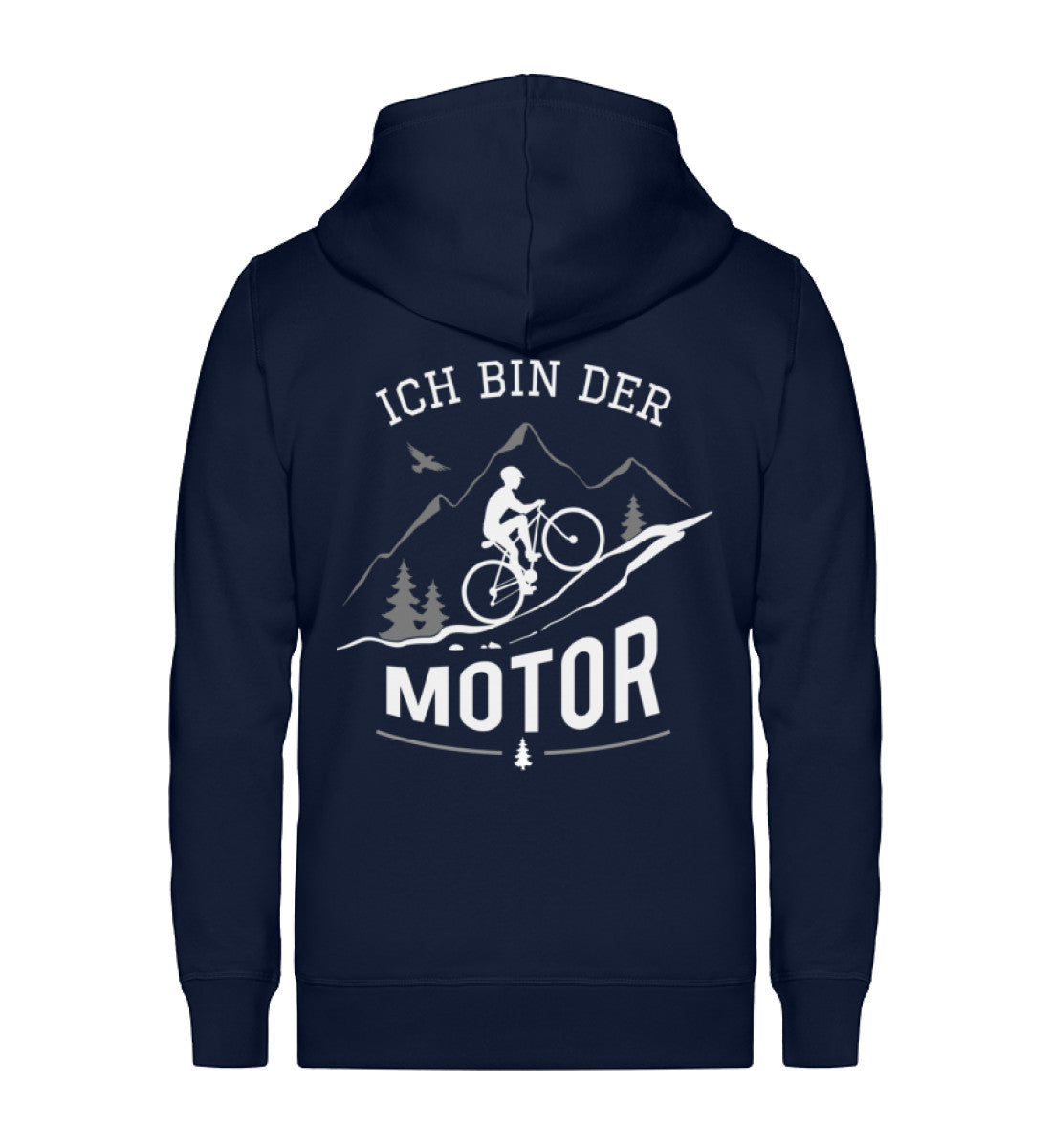 Ich bin der Motor - Unisex Premium Organic Sweatjacke mountainbike Navyblau